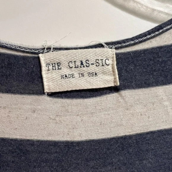 Navy and Cream Nautical Striped Tank Top - Picture 5 of 6